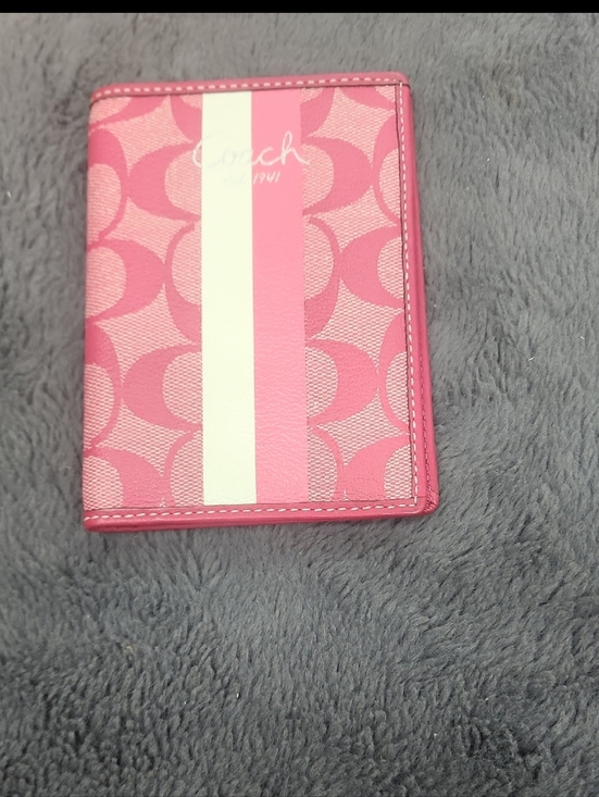 Coach Accessories - Coach Signature Stripe Compact Wallet